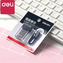 Deli металлический компас графитовые наполнители 2,0 мм Универсальный рисунок Профессиональный Металлический компас сменный картридж с точилкой для карандашей