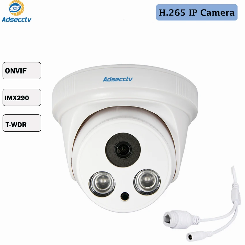 

Sony CMOS Sensor H.265/H.264 True WDR Starvis Star light 2MP IP Security Camera 2pcs IR Night Vision IP Camera AR-IP2208SD