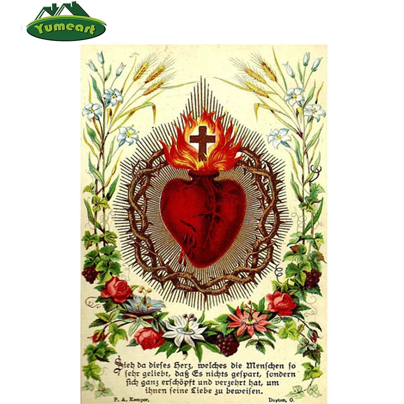 

New 3d a picture diamond embroidery religion sacred heart of jesus pictures of rhinestones diamond pattern mosaic cross-stitch