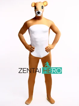 

Free Shipping DHL New Printing Sweet Cartoon Bear Lycra Spandex Zentai Suit Cosplay Zentai Halloween Events Costume LZ112238