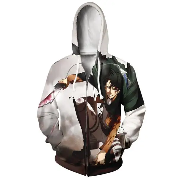 AOT-0006-Levi_in_battle_with_tattered_up_uniform_and_broken_gear-ZipUp_Hoodie-front_grande