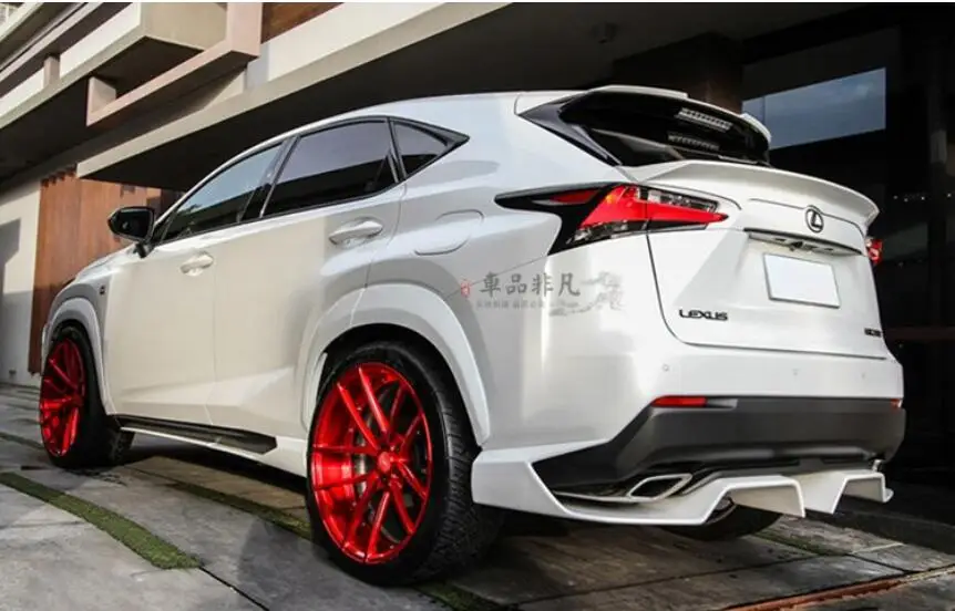 

ABS CAR REAR WING Trunk Lip Spoiler Wing Fit For LEXUS NX NX200t NX300h 2015 2016 2017 2018 BY EMS
