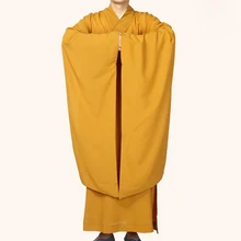 Унисекс 4 цвета буддийский костюм для медитации с широкими рукавами haiqing одежда буддистский костюм платье nun zen robe