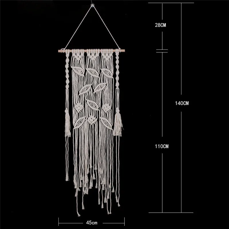 4 стиля макраме настенный тканый вязаный гобелен Бохо домашний декор - Цвет: Handmade Tapestry