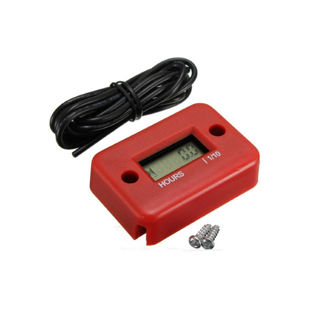 Digital Tach Hour Meter Gauge Stroke Gas Engine Offroad Inductive Tachometer Waterproof Motor Instrument HTM-LB