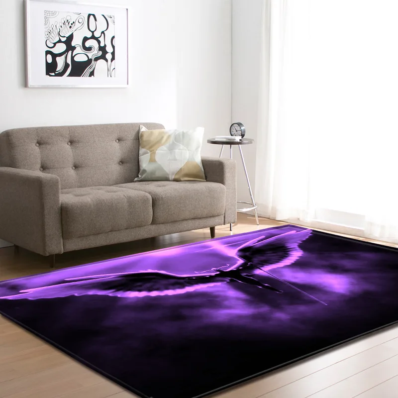 

3D Wing Printed Rugs Modern Carpets for Home Living Nordic Large Area Rug for Bedroom Anti-slip Children Play Mat Doorway