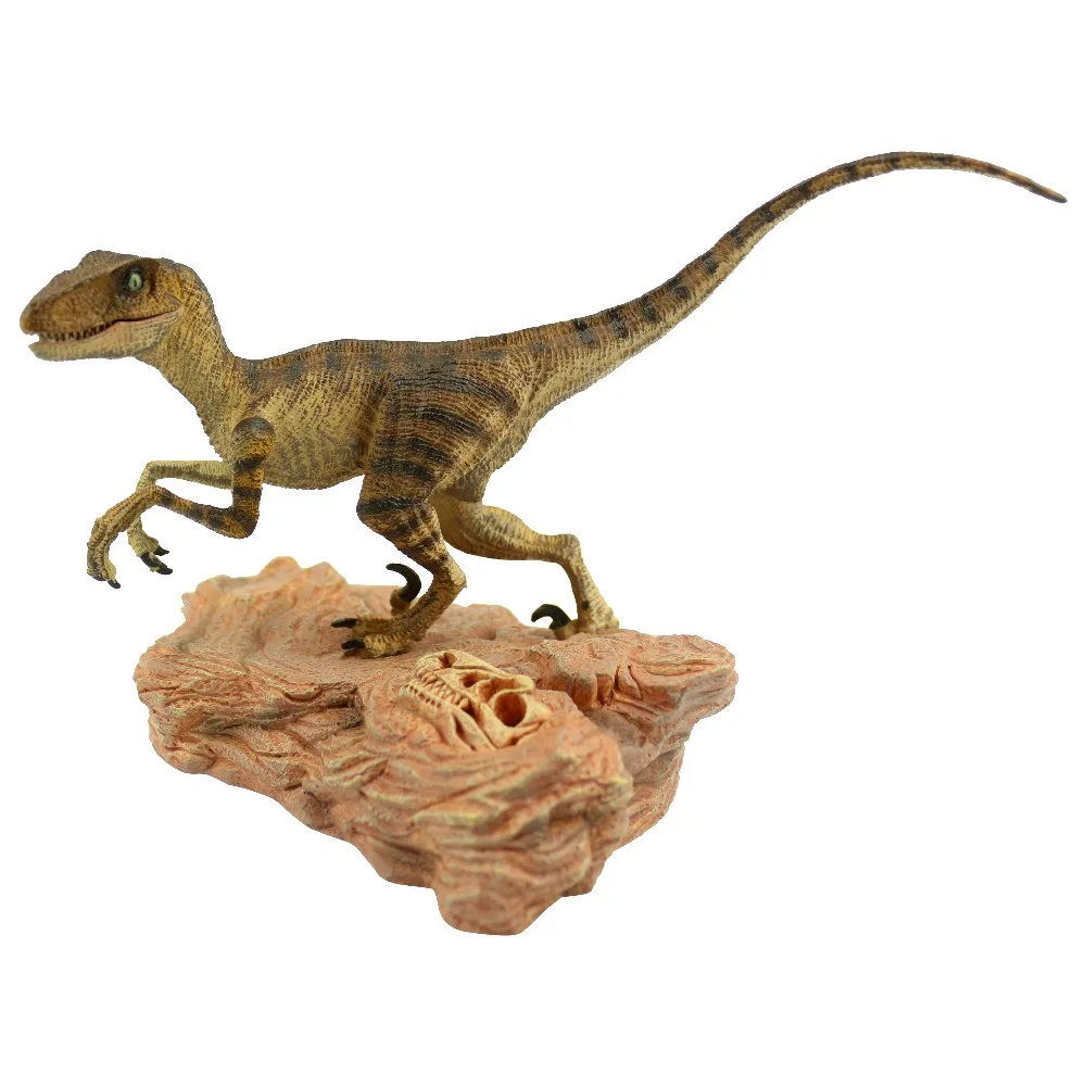 

Jurassic World Velociraptor Blue Brown Models Children Dinosaur Toys Realistic Running Velociraptor Figures with Dinosaur Fossil