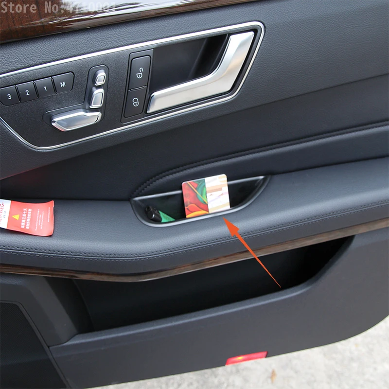 

For Left Hand Drive Front Door Storage Box Armrest Tray Accessories For Mercedes Benz CLA GLA A Class W117 C117 W176 2014-2017