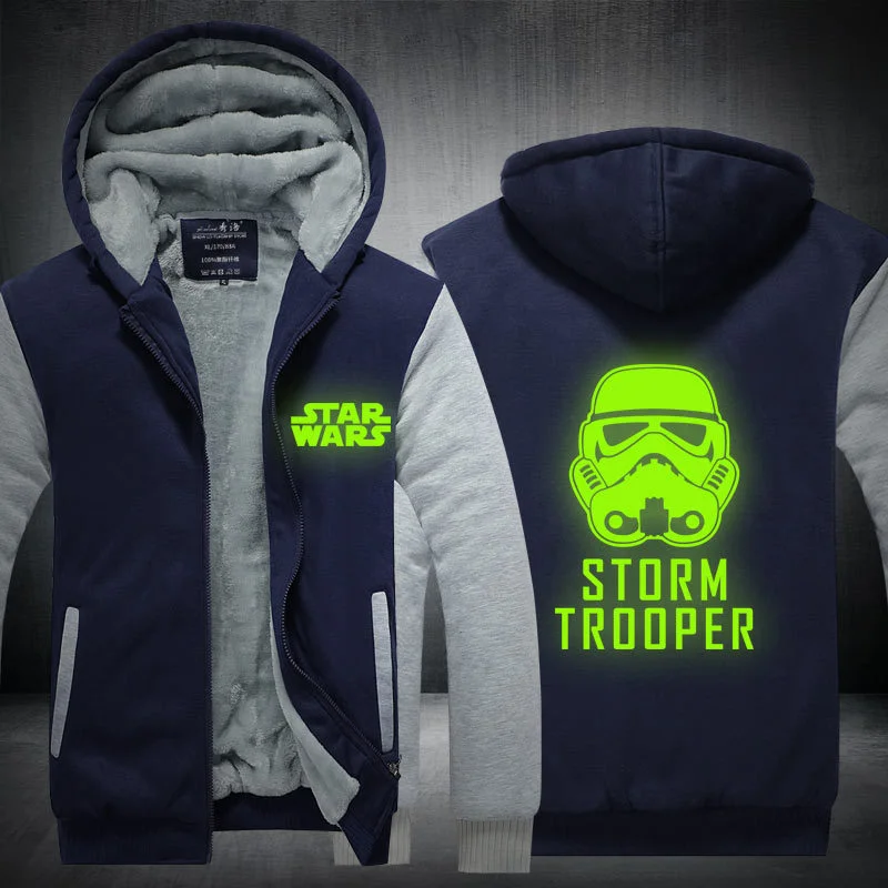 Fans Wear Unisex Winter Star Wars Printed Hoodie with Pocket At Night Casual Coat Movie Cosplay Costume Hoodies