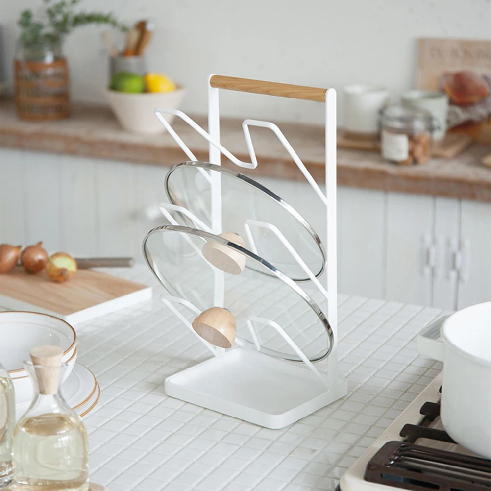 

Cabinet Door Hook Pan Pot Cover Lid Rack Stand Stove Organizer Kitchen Storage Holder Rack Shelf Kitchen Accessories 3-Layers