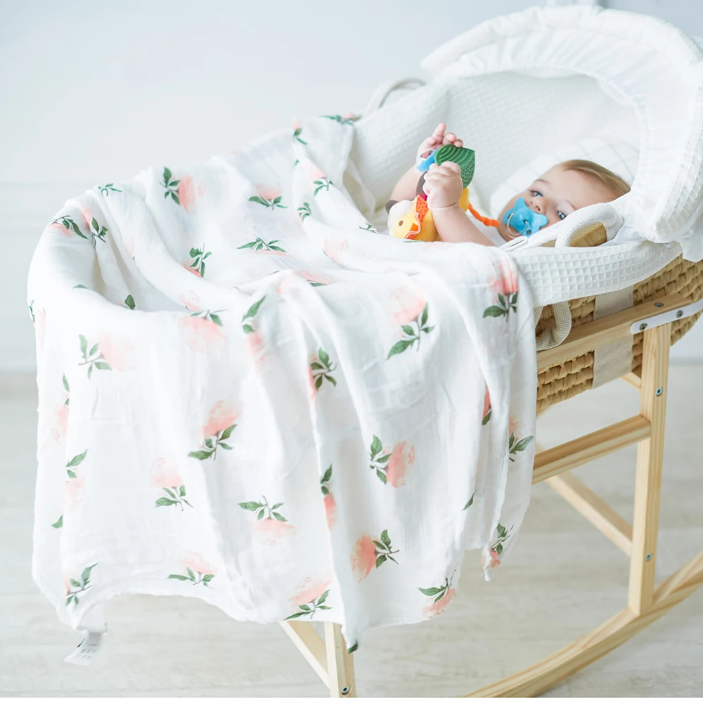 

2018Fall&Winter Crib Soft Muslin Bamboo fiber Bath Towel Sleeping Sheet Infant Swaddling Baby Blankets