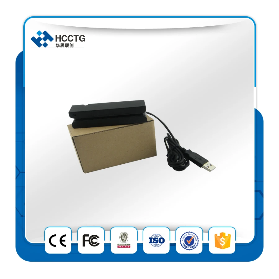 Портативный USB считыватель карт MSR с 3 треками и магнитной полосой бесплатная