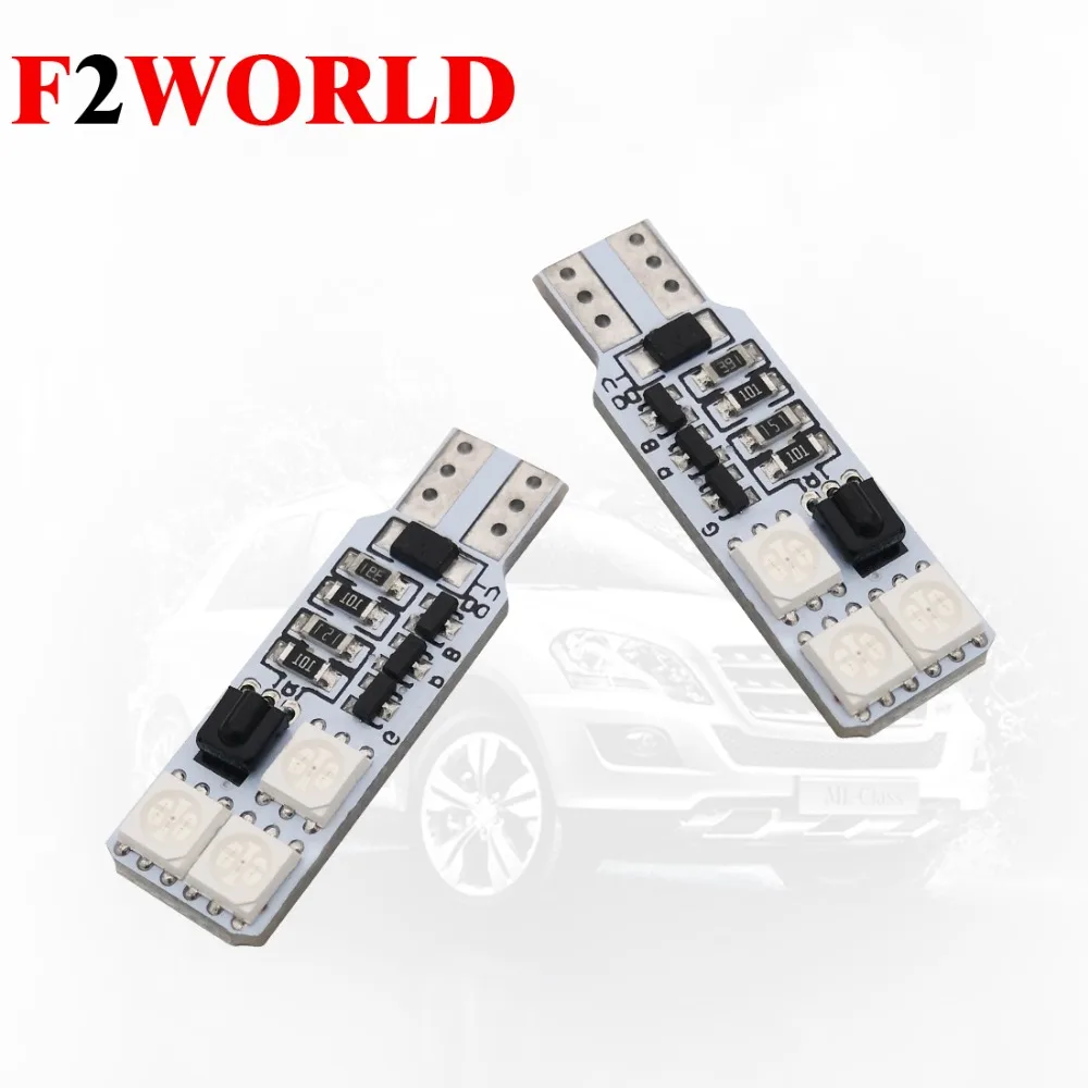 T10 светодиодный купол Лампы для чтения DC12V W5W 194 6SMD 5050 RGB автомобиля Дверные огни с