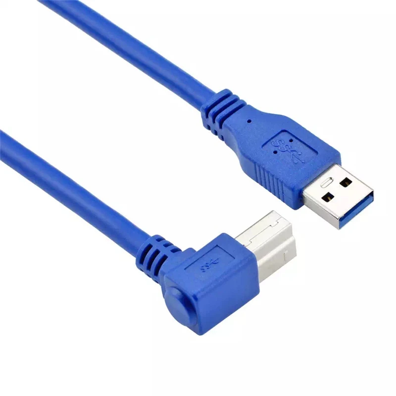 USB 3,0 A папа на левый угол 90 градусов B папа AM/BM высокоскоростной принтер кабель 0,6 м 1 м 1,8 м 3 м