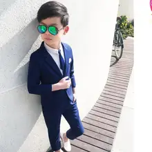 Свадебный костюм для детей; брендовый блейзер+ брюки; комплект одежды; торжественные смокинги для мальчиков; школьный костюм; праздничная одежда для детей на день рождения