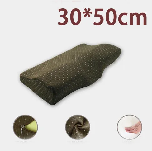 Удобная подушка из пены с эффектом памяти, Массажная подушка для шеи, эргономичная Ортопедическая подушка для шеи, Подушка для сна - Цвет: Коричневый