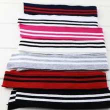 

2pcs/set Spring and Autumn elastic collar cuffs hem bottom collar thread mouth fabric Strip Series cotton knitted fabric