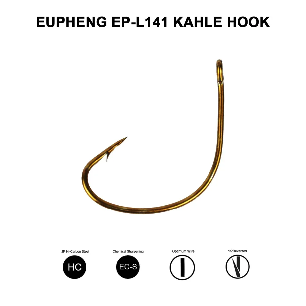 Eupheng EP-L141 смещение широкий зазор бронзовый цвет Inshore Kahle как крюк спортивные рыболовные крючки живая приманка для рыболовного крючка