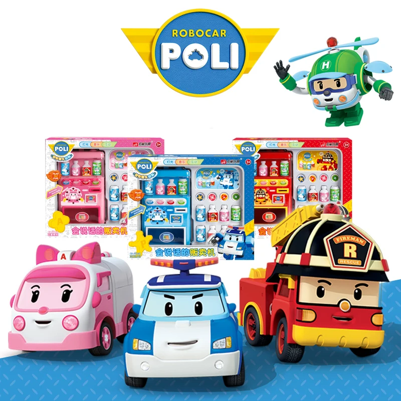 

Robocar Poli Children's Toy Vending Machine Simulation Shopping House Set Baby Game Toys Give Children the Best House Gifts