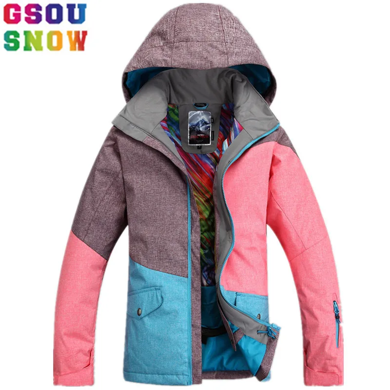 

GSOU SNOW Brand Ski Jacket Women Winter Snowboard Jacket Waterproof 10K Breathable 10K Female Skiing Snowboarding Sport Clothing