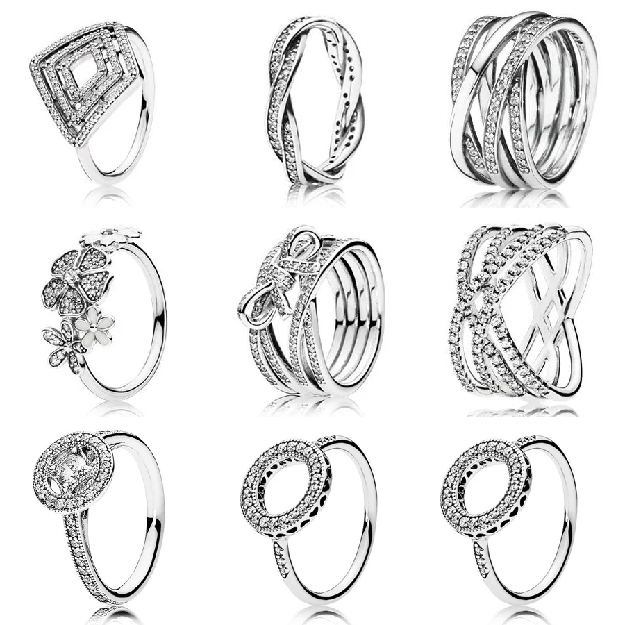 

CHIELOYS Hot Sale High Quality Purple Zirconia Original Silver Plated Ring Love Heart Brand Rings for Women Luxury Jewelry