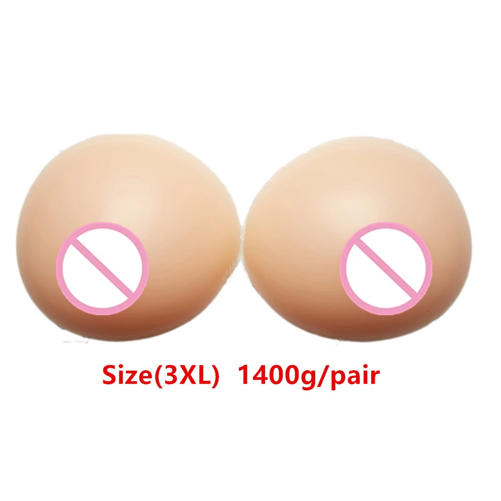 

Circular Silicone Boobs Drag Queen Boobs Tits 1400g/Pair Transgender Crossdresser Soft Breast Transvestite CD Breast Form