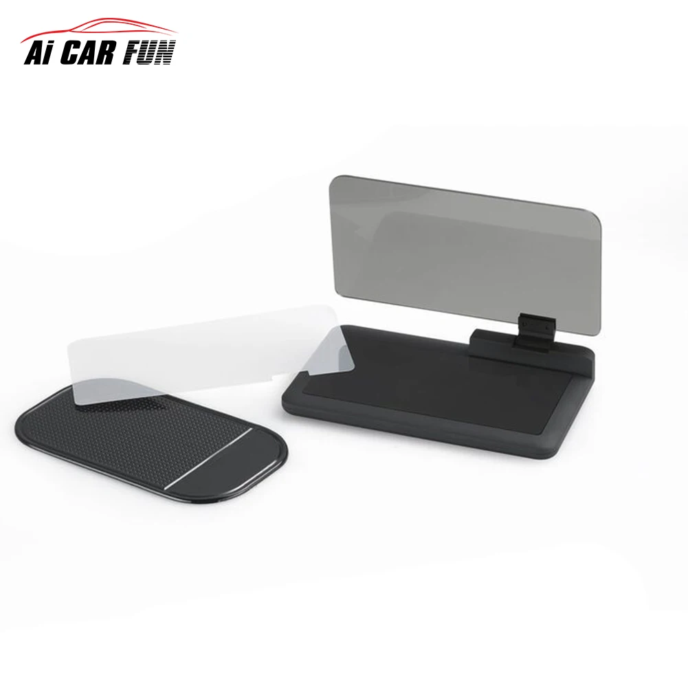 

Universal H6 Smartphone Projector HUD Head Up Display Holder Car GPS Navigator Car Mount Stand Phone Holder Black Non-slip Mat
