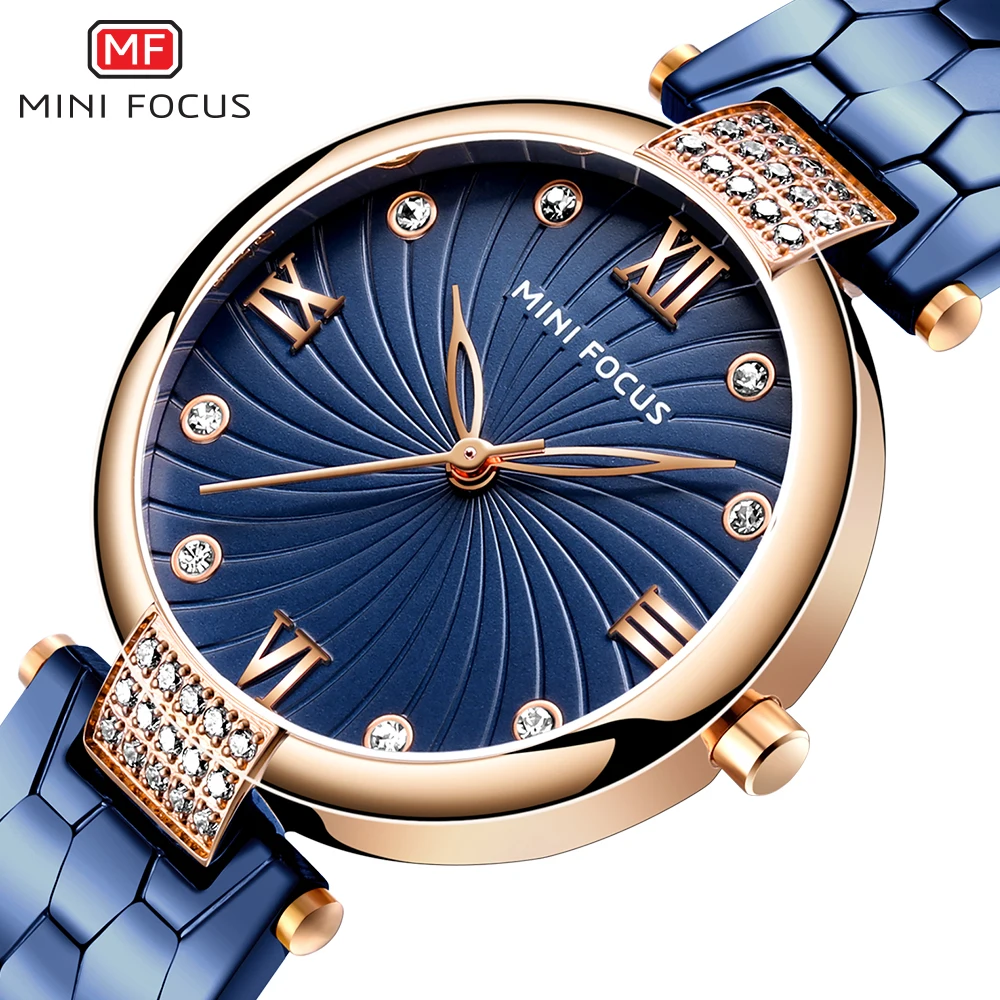 

MINIFOCUS Women Watches Top Brand Luxury Waterproof Rhinestones Ladies Wrist Watch Gold Dress Quartz Clock Girl Relogio Feminino