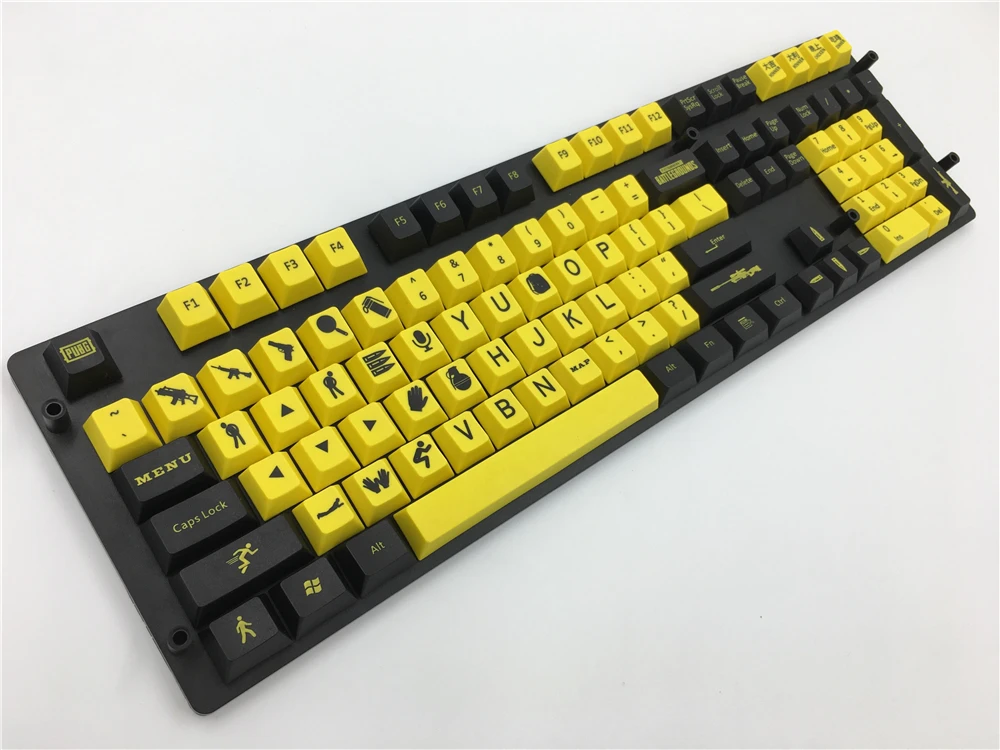 MP PUBG Keycap 156 клавиш краситель-сублимация PBT Вишневый профиль для механической игровой клавиатуры