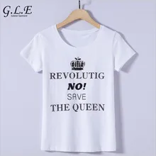 

2018 New summer T-shirt high quality cotton tshirt women tops fashion Letter print handmade beading Crown t-shirt female slim