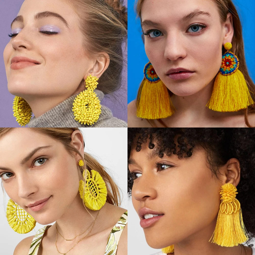 Серьги подвески Girlgo с бусинами женские брендовые Висячие Ювелирные украшения