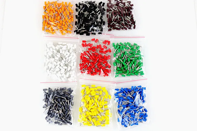 

100PCS TE4012 copper double tube type pre insulated cold splice tube shaped nose line of scalp acupuncture