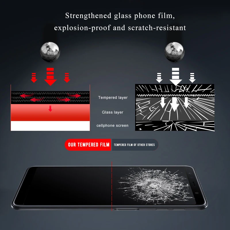 5D закаленное стекло для Samsung Galaxy A30 A50 A70 Защита экрана A6 A8 Plus A9 A7 2018 A3 A5 2017 защитное