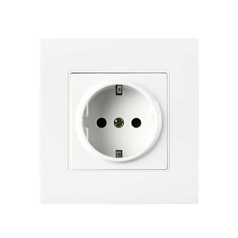 

Mobu Manufacturer New Arrival EU standard White panel socket, germany socket,220-250V,16A power wall socket