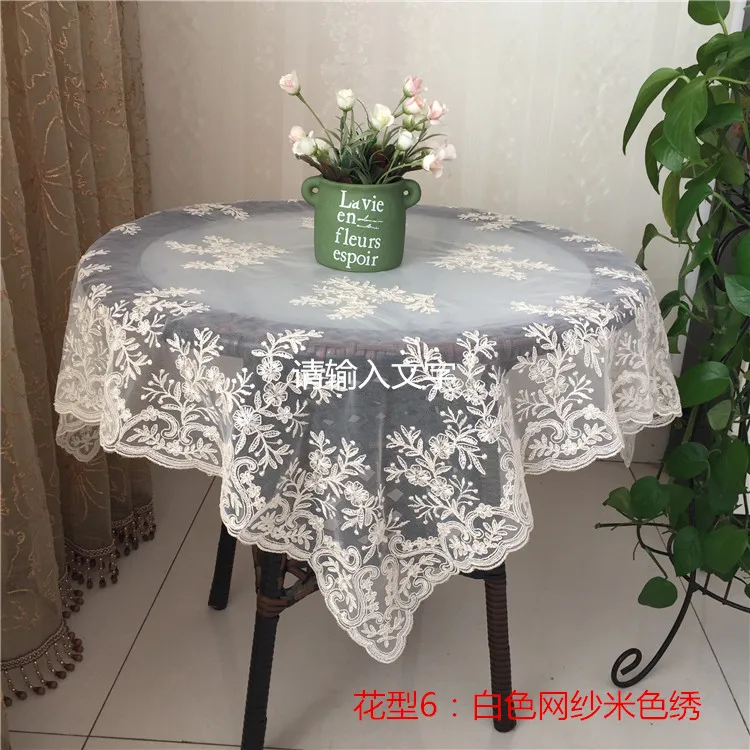 Квадратный журнальный столик элегантная скатерти с вышивкой пасторальная ткань чайная скатерть, роскошная скатерть для украшения