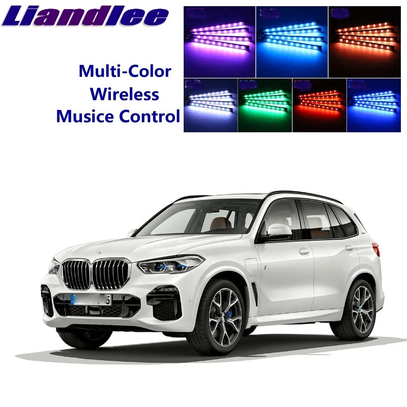 LiandLee Car Glow Interior Floor Decorative Atmosphere Seats Accent Ambient Neon light For BMW X5 M E53 E70 F15 G05 X7 G07