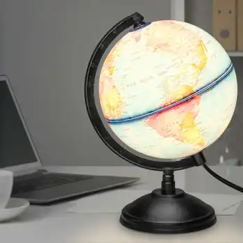 

LED World Globe Mapwith Stand Home Office Decor Ornaments Desk Night Light Children Kids Earth Geography Educational Gift Toys