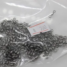 200 шт. тиснение Вертлюги для рыбалки разъем замковое соединение мяч подшипники, подшипники рыболовной терминал Tackle11* 3 мм