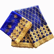 5 ярдов+ 2 ярдов африканская гипюровая кружевная ткань Высокое качество Чистая кружевная ткань Базен Riche вышивка вечернее платье! KY9