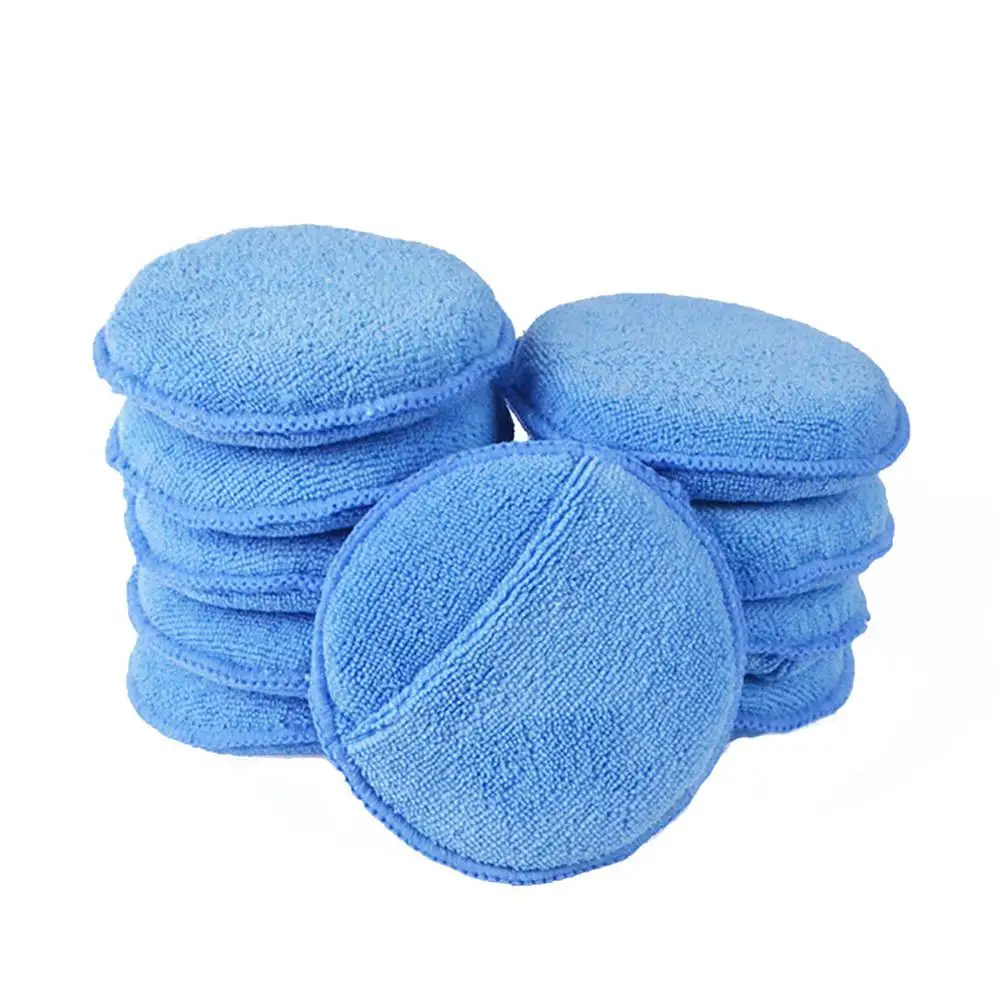 

1 PCS Car Wax Sponge 5 Inch Soft Microfiber Manual Applicator Pad Polishing Sponge With Pocket Remove Wax Auto Care In Stock