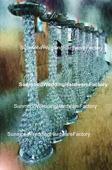 

about 30days sent order )sliver mental crystal Wedding Centerpieces Cylinder Vases