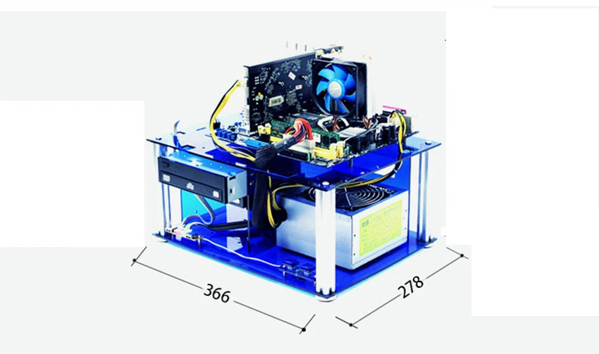 DIY персонализированный акриловый компьютерный корпус стойка Настольный ПК чехол для компьютера для ATX материнская плата