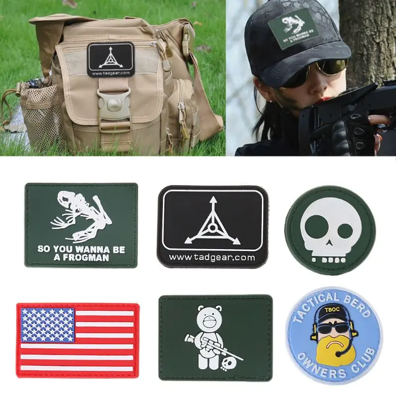 

3D PVC Rubber Badge Tactical Morale Armband Backpack Clothing Badge Soft Patch