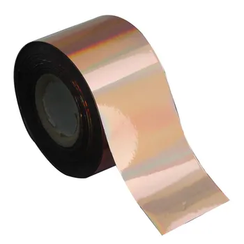 

120m*4cm Matte Gold Rainbow Laser Nail Art Polish Transfer Foil Tips Decor Holographic Foil Nail Rolls Nail DIY Materials WY246