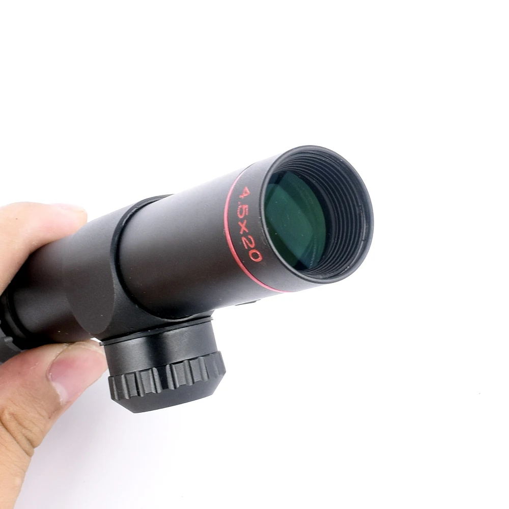 Riflescopes com Anel Wipson Hunting Tactical Scope Óptica Vistas Ak47 Ak74 Ar15 Iluminação Red Mil-dot Montagens 4.5x20 15 Cheap Lunetas Riflescopes