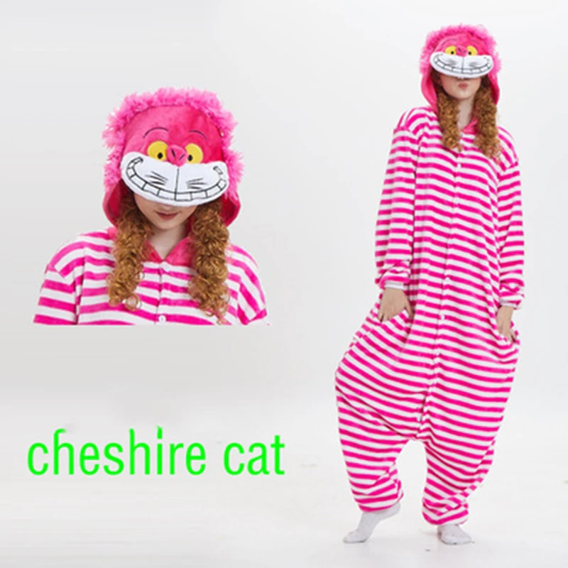 Зимние для взрослых мультфильм Чеширский кот Kigurunmi Onesie унисекс пижамы костюмы для косплея для женщин и мужчин животных комбинезоны мА