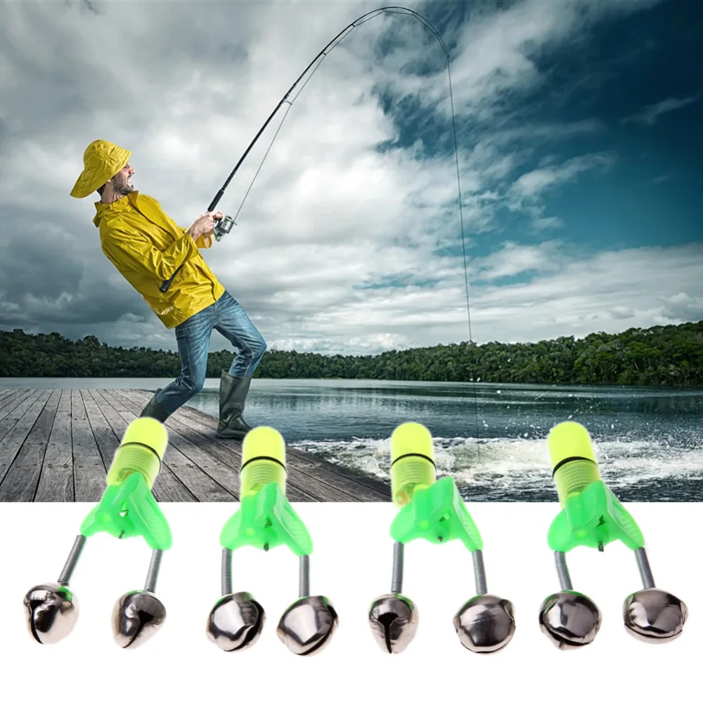 Buy New 4PCS LED Fishing Rod Bite Alarm Red Light Twin