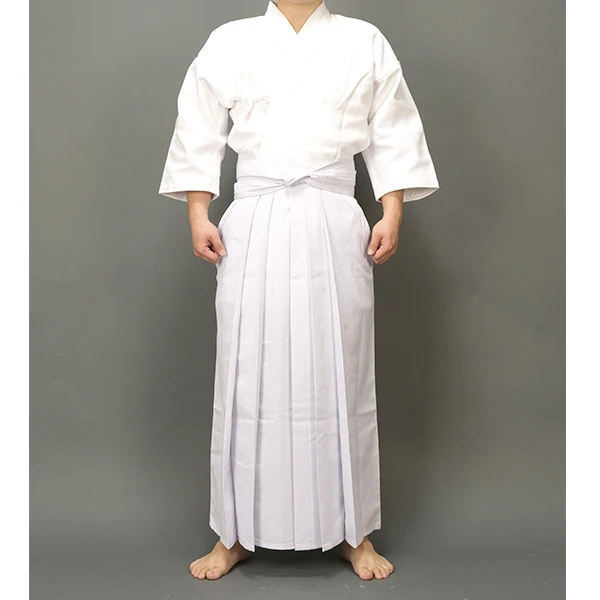 Buy UNISEX white high quality Kendo uniforms hakama