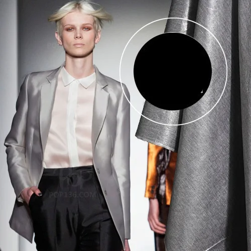 

The profile of the most fashionable silver silver heavy woven linen fabric cloth and interwoven elastic trousers