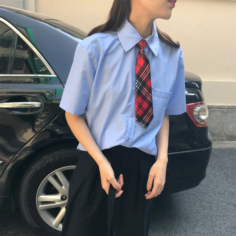 Корейский ulzzang женский Harajuku модный волнистый клетчатый галстук на шею Повседневный полосатый винтажный галстук в стиле хип-хоп bf tide Мужской оранжевый студенческий галстук